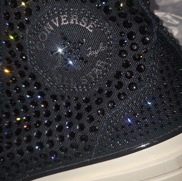 Converse shoe brand new Size 11W/9M Converse Swarovski x Chuck 70 De Luxe Square - Picture 2 of 8